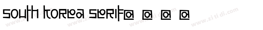 South Korea Serif字体转换